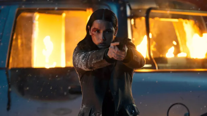 Box office charts and movie theater showing Ballerina projections